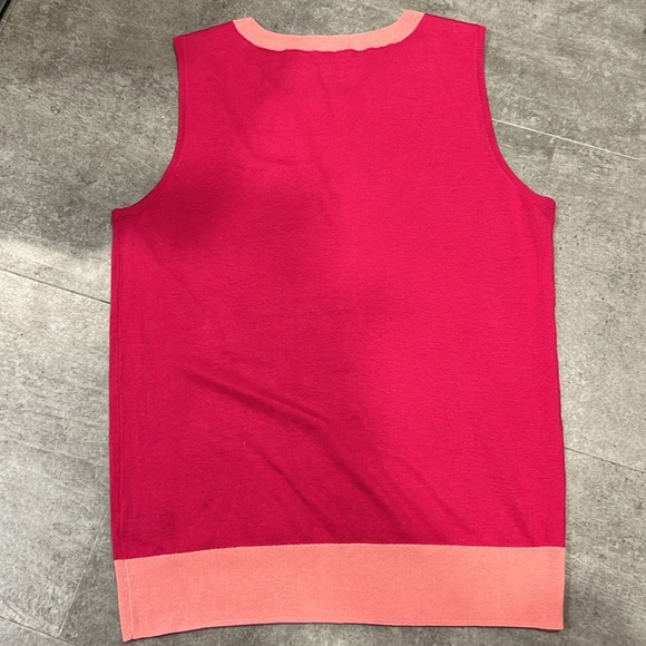 Saks Fifth Avenue Silk Blend Sweater Vest - Size Medium - Pink - Picture 5 of 5